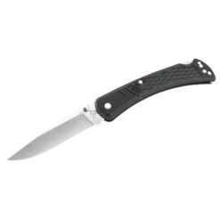 Buck Knives Buck 110 Slim Select Folding Hunter Knife -Chefs Knives Store BU0110BKS1 Buck 110 Slim Select Black Angled View