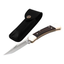 Buck Knives Buck 110 Folding Hunter Knife With Ebony Handle 14 Buck Knives Buck 110 Folding Hunter Knife With Ebony Handle -Chefs Knives Store BU0110BRS 6