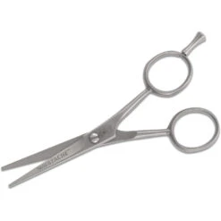 Dovo Stainless Steel Mustache Scissor Set With Brown Leather Pouch