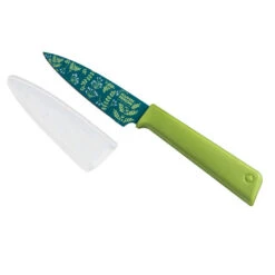 Kuhn Rikon Colori+ Patterns 4" Paring Knife -Chefs Knives Store KR22769 Herb Garden Parer