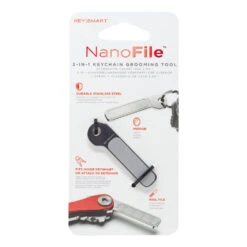 KeySmart NanoFile Keychain Nail File And Mirror -Chefs Knives Store KS112SS KeySmart NanoFile in Package