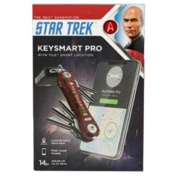 KeySmart Pro Star Trek The Next Generation Compact Key Holder With Tile Smart Location 16 KeySmart Pro Star Trek The Next Generation Compact Key Holder With Tile Smart Location -Chefs Knives Store KS411TRKJLP KeySmart Pro Star Trek Picard Package