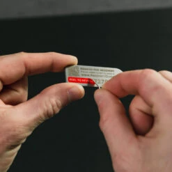 KeySmart RecoverID Anonymous Lost And Found Tag -Chefs Knives Store KS701SS KeySmart RecoverID Tag Revealing ID Code