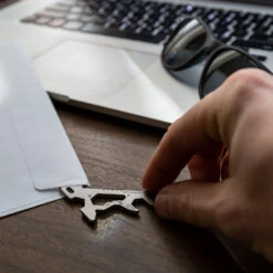 KeySmart AllTul Dino Keychain Multi-tool -Chefs Knives Store KS824 SS DNO Lifestyle LetterOpener Desk