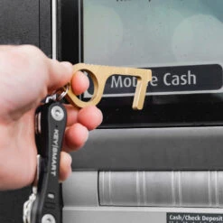 CleanKey Brass Tool By KeySmart -Chefs Knives Store KS904BRS CleanKey Works on Touch Screens