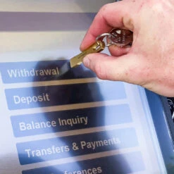 CleanKey Mini Brass Tool By KeySmart -Chefs Knives Store KS908BRS KeySmart CleanKey Mini ATM