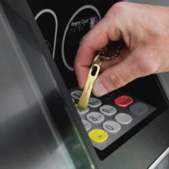 CleanKey Mini Brass Tool By KeySmart -Chefs Knives Store KS908BRS KeySmart CleanKey Mini ATM Buttons