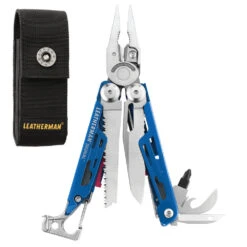 Leatherman Signal Multi-Tool With Nylon Sheath -Chefs Knives Store LT832739 Leatherman Signal Cobalt Open with Sheath