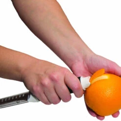 Microplane Ultimate 7-in-1 Mixologist Bar Tool -Chefs Knives Store MP41060 Microplane 7 in 1 Bar Tool Orange Peeler