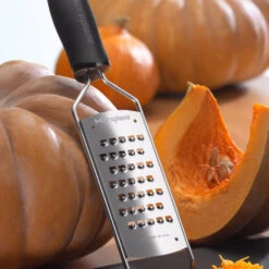 Microplane Gourmet Series Extra Coarse Grater, Black 7 Microplane Gourmet Series Extra Coarse Grater, Black -Chefs Knives Store MP45008 Microplane Gourmet Extra Coarse Grater with Pumpkin