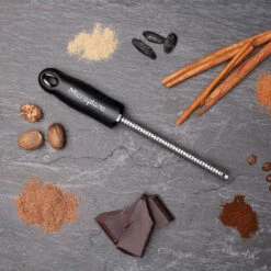 Microplane Premium Classic Spice Grater, Black -Chefs Knives Store MP46016 Microplane Spice Grater Spices