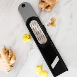 Microplane 3-in-1 Ginger Tool -Chefs Knives Store MP48910 Microplane Ginger Tool with Ginger