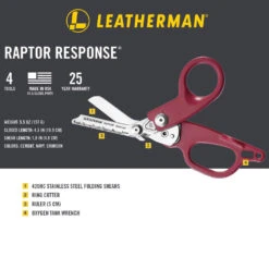 Leatherman Raptor Response Multipurpose Shears -Chefs Knives Store RaptorResponse Infographic 02 OP