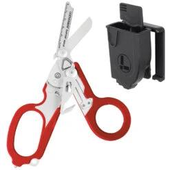 Leatherman Raptor Rescue Shears Multi-tool With Utility Holster -Chefs Knives Store Raptor Red Open
