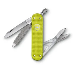 Victorinox Electric Yellow Classic SD Alox 2023 Limited Edition Swiss Army Knife -Chefs Knives Store SA06221L23 Electric Yellow Alox 2023 Classic SD Open
