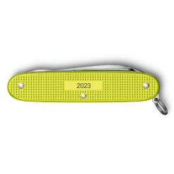 Victorinox Electric Yellow Pioneer X Alox 2023 Limited Edition Swiss Army Knife -Chefs Knives Store SA08231L23 Victorinox Electric Yellow Pioneer X Back Panel Engraved 8e5c6f9c 126a 481f ba13 6c124aeb2914