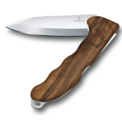 Victorinox Swiss Walnut Hunter Pro Lockblade Swiss Army Knife With Nylon Pouch