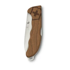 Victorinox Evoke Wood Lockblade Swiss Army Knife With Clip -Chefs Knives Store SA09415D630 Victorinox Evolve Wood Closed Front View
