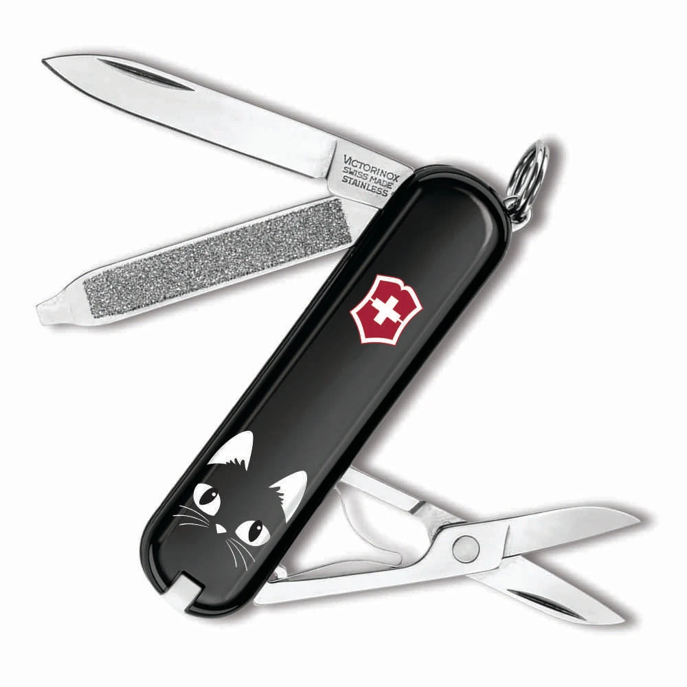 Victorinox Black Cat Classic SD Designer Swiss Army Knife 3 Victorinox Black Cat Classic SD Designer Swiss Army Knife