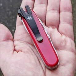 SwissQlip Swiss Army Knife Pocket Clip -Chefs Knives Store SGSQLIP91CHR In Hand x1000 24ca8073 5a1c 4461 8062 4a4b17e0ba27