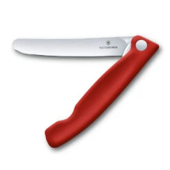 Swiss Classic 4.3" Foldable Paring Knife By Victorinox 16 Swiss Classic 4.3" Foldable Paring Knife By Victorinox -Chefs Knives Store VF67801F Red Folding Parer Open