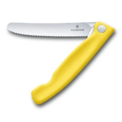 Swiss Classic 4.3" Foldable Serrated Paring Knife By Victorinox -Chefs Knives Store VF67836F8 Foldable Serrated Parer Yellow