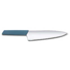 Swiss Modern Colors 8" Chef's Knife In Cornflower Blue By Victorinox -Chefs Knives Store VF69016202 Swiss Modern Chef Knife Back