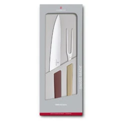 Swiss Modern Colors 2-Piece Carving Set By Victorinox -Chefs Knives Store VF6909621G Swiss Modern Colors Carving Set Boxed