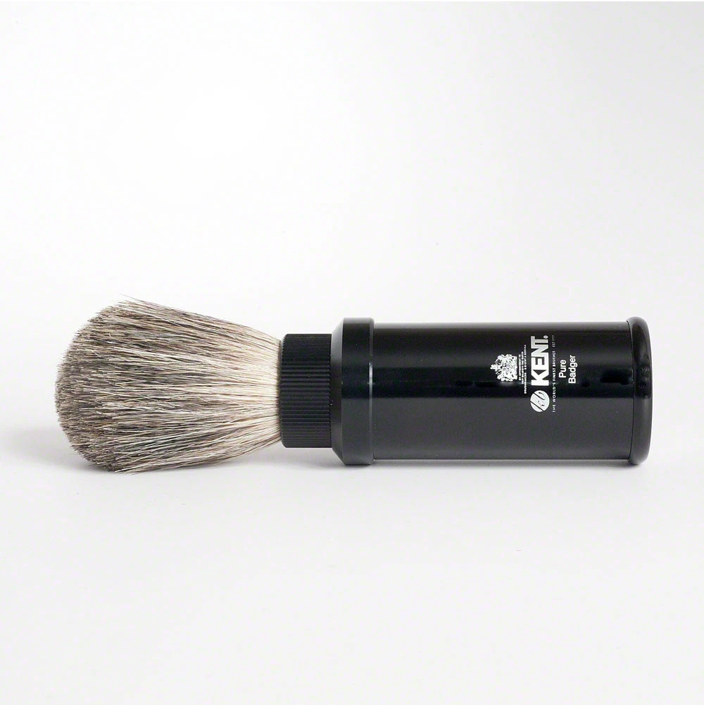 Kent Pure Badger Black Travel Shaving Brush 3 Kent Pure Badger Black Travel Shaving Brush