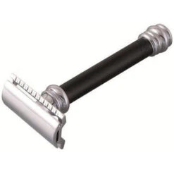 Merkur 38B Double Edge Safety Razor, Straight Cut, Black Handle