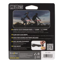 Nite Ize GripLit LED Handlebar Grip Lights - Red -Chefs Knives Store niglt10r7.packaging.backx1000