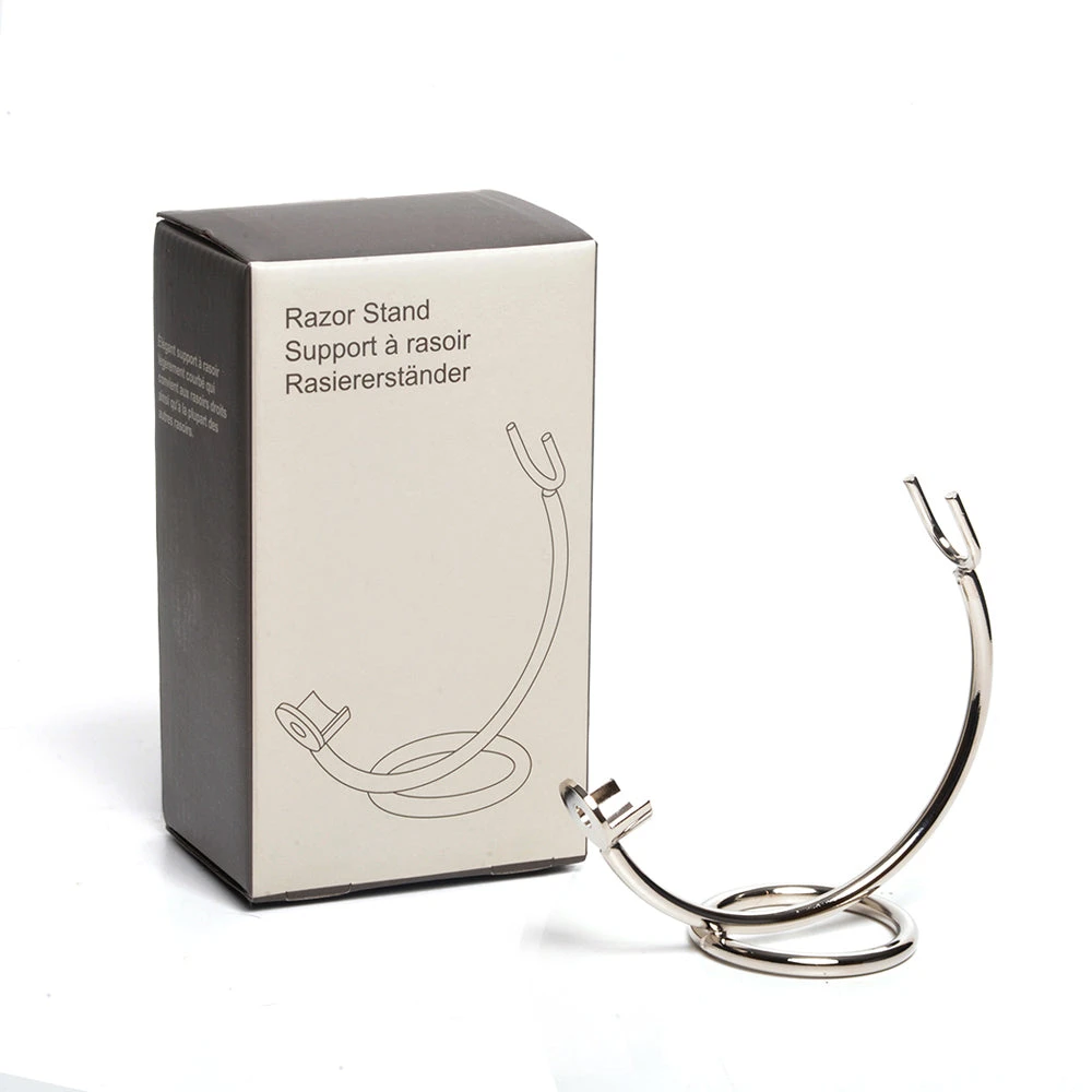 Pure Badger Curved Stand For Straight Razors - Chrome 3 Pure Badger Curved Stand For Straight Razors - Chrome