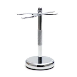 Pure Badger Universal Shaving Stand For Razor And Brush - Chrome