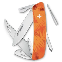 Swiza C06 Swiss Pocket Knife, Orange Fern Camouflage