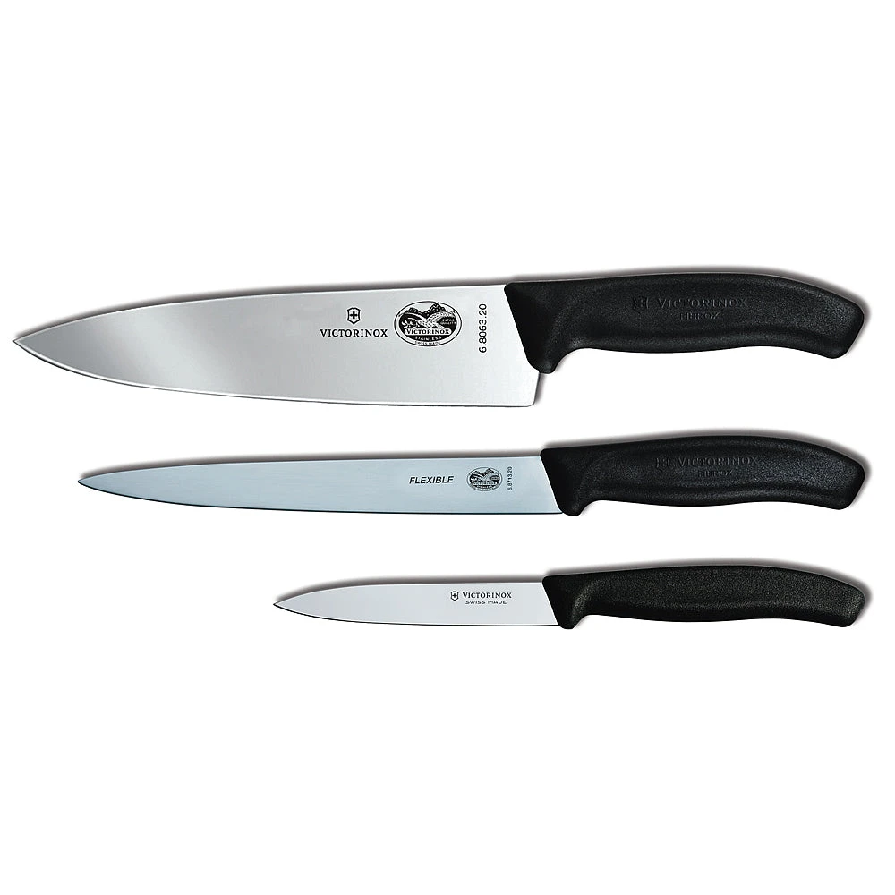 Swiss Classic 3-Piece Chef's Knife Set By Victorinox 3 Swiss Classic 3-Piece Chef's Knife Set By Victorinox