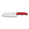 Swiss Classic 7" Santoku Knife With Red Handle By Victorinox -Chefs Knives Store vf6852117x1000